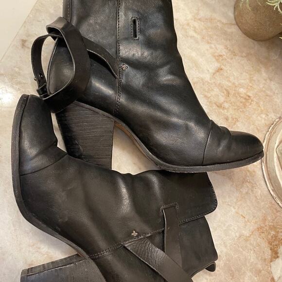 Rag & Bone Harrow heeled black booties Sz 37 Boots - Picture 9 of 12